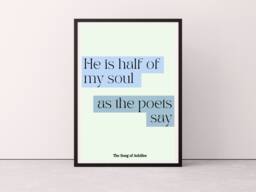 The Song Of Achilles Quote Print, Of Wall Art, Bookish Prints, Madeline Miller, & Patroclus, Greek Mythology - thumbnail 1