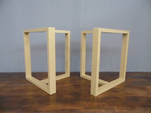 "Modern Metal Dining Table Trestle Base - 28"" W ?? 16"" Extension - Custom Height 26""-30" - image 1