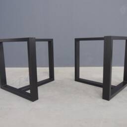 "Modern Metal Dining Table Trestle Base - 28"" W ?? 16"" Extension - Custom Height 26""-30" - thumbnail 2