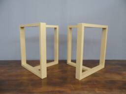 "Modern Metal Dining Table Trestle Base - 28"" W ?? 16"" Extension - Custom Height 26""-30" - thumbnail 1
