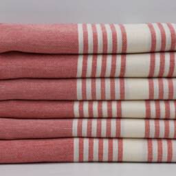 "Red Towel, Handmade Towel, Bath Towel, Sauna Towel, Turkish Towel, 40""x67" - thumbnail 3