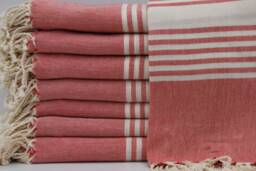 "Red Towel, Handmade Towel, Bath Towel, Sauna Towel, Turkish Towel, 40""x67"