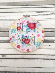 Best Nan Embroidery Hoop Wall Art, Mother's Day Gift, Embroidered Decoration - thumbnail 1