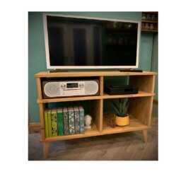 Television Stand Tv Cabinet Media Console Entertainment Centre Sideboard Tv Customised Sizes & Colours Handmade Wooden Furniture - thumbnail 3