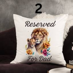 Personalized Reserved For Dad Pillow, Lion King Gifts, Fathers Day Gift Custom Pillow From Kids - thumbnail 3