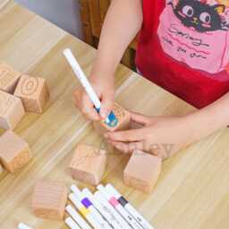 Baby Block, Wooden Blocks For Kids To Draw On, Custom Graffiti Blocks, Toys, Birthday Gift - thumbnail 2