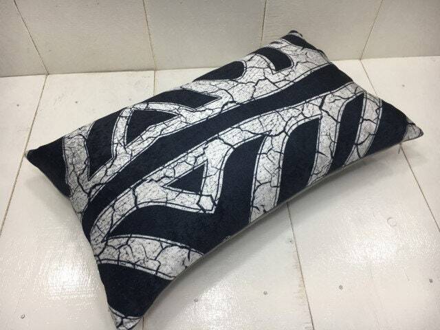 Handwoven Silk Ikat Pillow Cover 12x20 - Decorative Accent Cushion - image 1