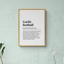 Gaelic Football Funny Definition Sport Gift Wall Art Print - thumbnail 3
