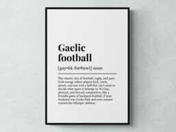 Gaelic Football Funny Definition Sport Gift Wall Art Print - thumbnail 1