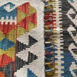 Classic Runner Rug, Handmade Artisan Afghan Turkish Scandinavian Navajo Bohemian Wool Flatweave Multicolour Kilim Rug 195x81 cm - thumbnail 3