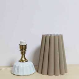 Duzy Handmade Light Brown Fabric & Acrylic Lamp For Home Furnishing -116#, 110-240V/50-60Hz - thumbnail 3