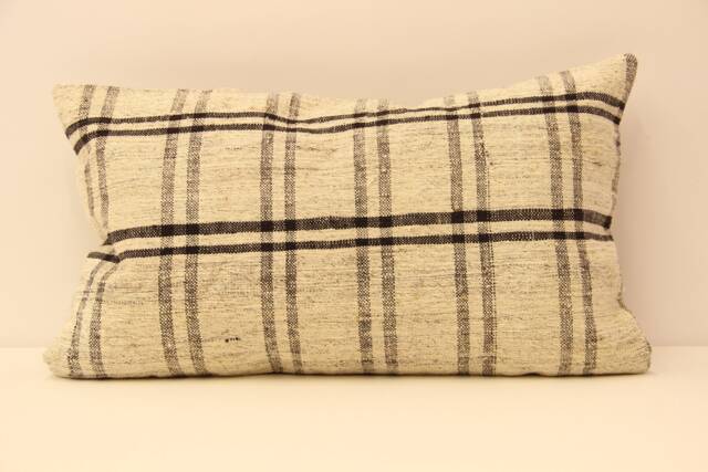 12x20 Turkish Kilim Lumbar Pillow Boho Pillow Bohemian Cushion Navajo Rugturkish Cover Armchair Case 4Oef-80 - image 1