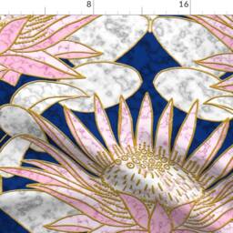 Blush Deco Floral Curtain Panel - Art Large Scale Marble Pink Flower Custom By Helenpdesigns - thumbnail 4