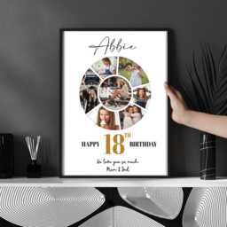 Personalised 18Th Birthday Photo Gift Print, Eighteenth Keepsake For Son Daughter, Wall Art - thumbnail 4