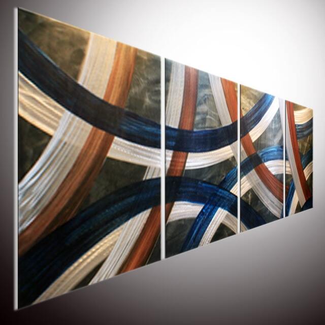 Abstract Metal Wall Art Sculpture - Modern 3D Painting, Indoor Outdoor Decor - image 1