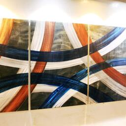 Abstract Metal Wall Art Sculpture - Modern 3D Painting, Indoor Outdoor Decor - thumbnail 3