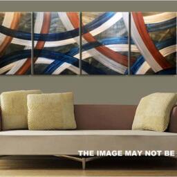 Abstract Metal Wall Art Sculpture - Modern 3D Painting, Indoor Outdoor Decor - thumbnail 4