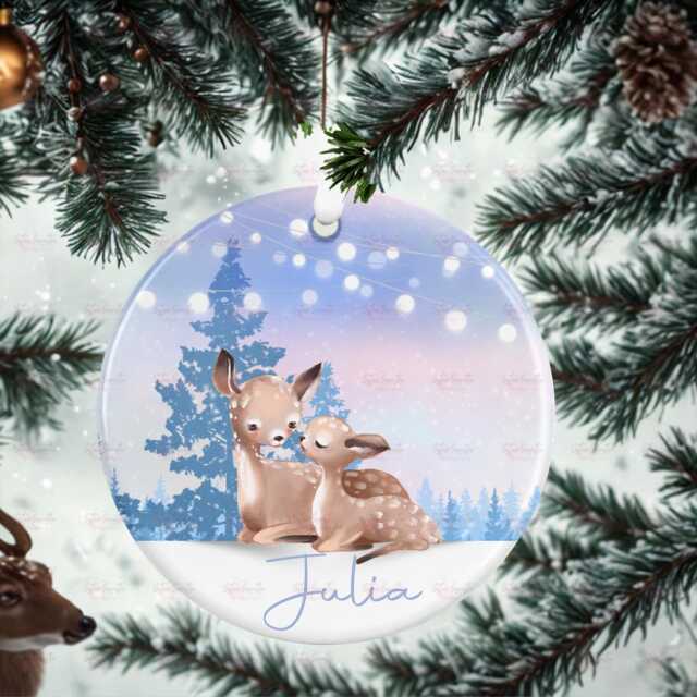 Personalised Kids Christmas Decoration - Granddaughter Gift Custom Bauble For Girls Stocking Filler Eve Box