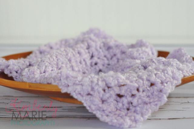 Lavender Cloud Newborn Baby Blanket Photo Prop - image 1