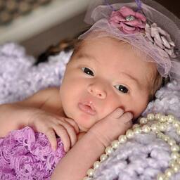 Lavender Cloud Newborn Baby Blanket Photo Prop - thumbnail 3