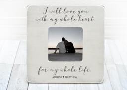 Personalized Picture Frame Long Distance Love Gift, Gift For Long Distance Boyfriend, Girlfriend - thumbnail 1