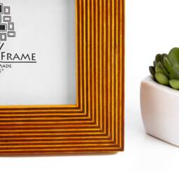 Yellow Wood Picture Frame Rustic Birch Photo Frame, Handmade - thumbnail 3