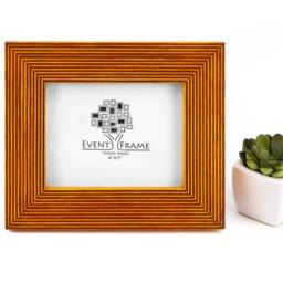 Yellow Wood Picture Frame Rustic Birch Photo Frame, Handmade - thumbnail 4