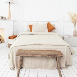 100% Linen Duvet Cover, Natural Stonewashed Softened Bedding With Button Or Zipper Closure Valentines Day Gift - thumbnail 2