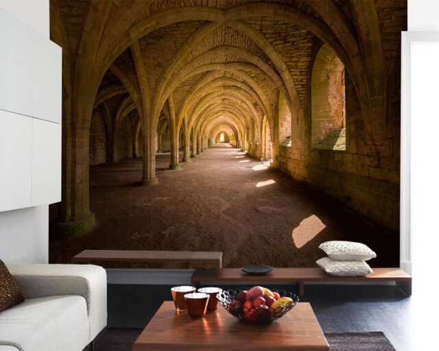 Ancient Castle Wall Mural For Living Room Castle Interior Removable Wallpaper Interior Of An Old Self-Adhesive Large Wallpaper - image 1