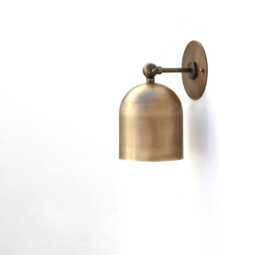 Brass Wall Sconce - Light With Dome Brass Shade - Above Sink, Ul Listed, Dashe, No.0435 - thumbnail 1
