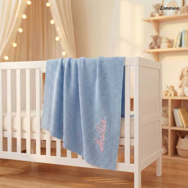 Personalized Baby Blanket, Embroidered Name Custom Kids Newborn Blankets, Shower Gift - image 1