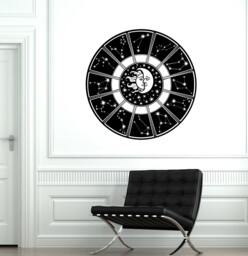Wall Vinyl Sun Moon Galaxy Constellation Sky Magic Mural Decal Sticker 1775Dz - thumbnail 1