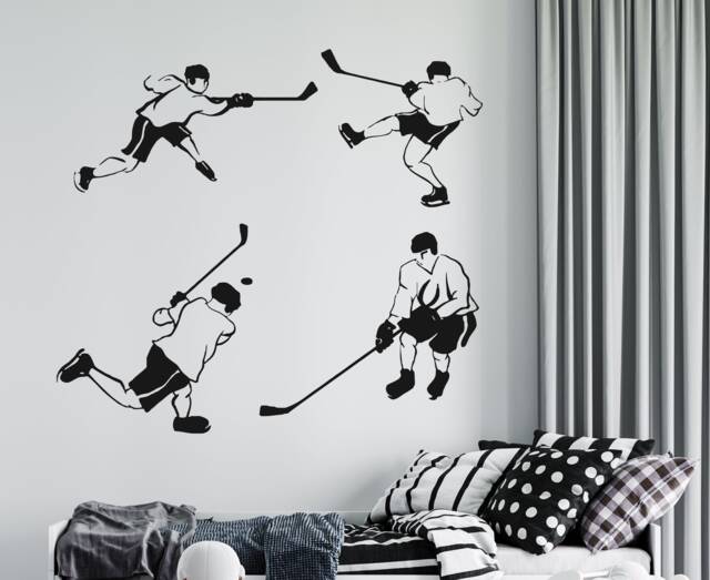 Ice Hockey Player Wall Decal Sports Decor 4391 - image 1