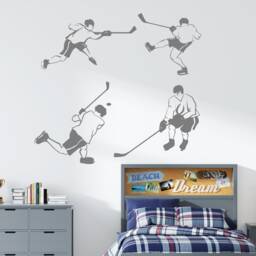 Ice Hockey Player Wall Decal Sports Decor 4391 - thumbnail 2