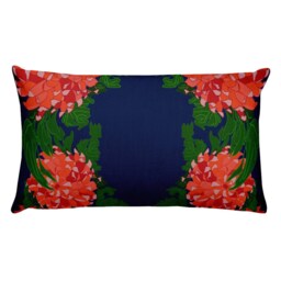 Good Luck Chrysanthemum Rectangular Pillow - thumbnail 2