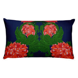 Good Luck Chrysanthemum Rectangular Pillow - thumbnail 1