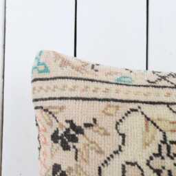 Vintage Turkish Kilim Pillow Cover, 12x24 Inch Lumbar Cushion, Handmade Ethnic Home Decor - thumbnail 3