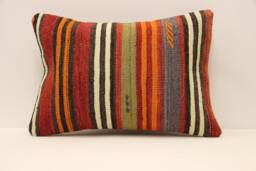 Throw Lumbar Kilim Pillow 14x20 in - 35x50 cm Boho Pillowcover Kilim Cushion Cover Tribal Pillow 4Bef-480 - thumbnail 1