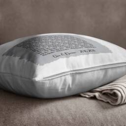 Personalised Song Lyric Cushion - Wedding Anniversary Gift Throw Pillow - thumbnail 3