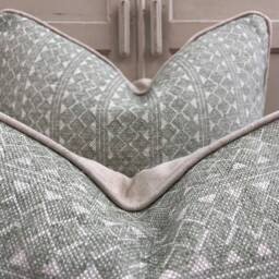 Fermoie Quantock Pale Green Linen Cushion Cover Luxury Designer Pillow - thumbnail 2