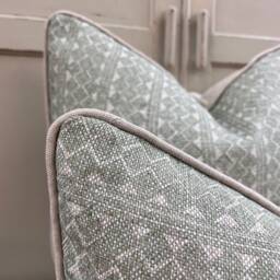 Fermoie Quantock Pale Green Linen Cushion Cover Luxury Designer Pillow - thumbnail 3