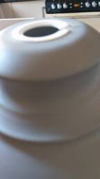A Retro Industrial Type Lampshade in Matt Grey Metal White Interior - thumbnail 3