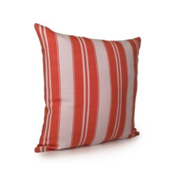 White & Orange Pillow, Striped Throw Pillow Cover, Decorative Cushion Accent Cotton Blend, Indoor & Outdoor - thumbnail 2