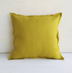 Modern Linen Euro Sham Chartreuse Throw Pillow Covers 20x20 Lime Green Pillowcase - thumbnail 1