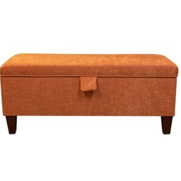 Handmade Storage Ottoman Bench in Finesse Burnish Easyclean Cotton Fabric - thumbnail 3