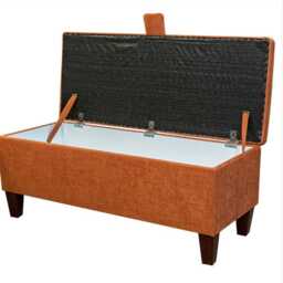 Handmade Storage Ottoman Bench in Finesse Burnish Easyclean Cotton Fabric - thumbnail 2