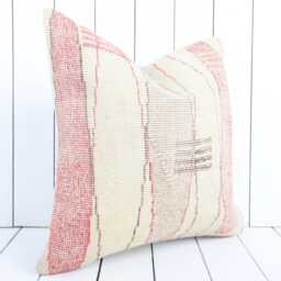 Turkish Kilim Pillow Cover - 20x20 Inch Vintage Anatolian Home Decor - thumbnail 3