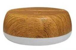 Blank Night Light - Small Wood Effect Base With 16 Rgb Led Colours Circle UK Stock - thumbnail 2