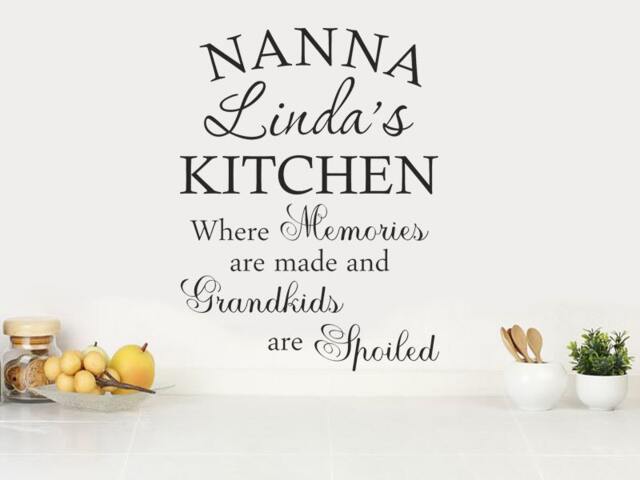 Personalised Grandma/Nanna Kitchen Wall Quote, Art Sticker, Vinyl Decal, Modern Transfer - image 1
