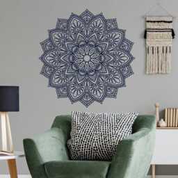 Bohemian Mandala Wall Decal Indian Boho Vinyl Art, Yoga Studio Decor Lw23 - thumbnail 1